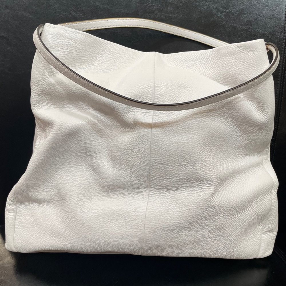 Coach Madison Phoebe Ivory Leather Shoulder Bag